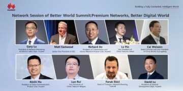 Hlavní řečníci z IDC, China Telecom Anhui, China Mobile Guangdong, China Telecom Ningxia, Turkcell a Huawei (PRNewsfoto/Huawei)