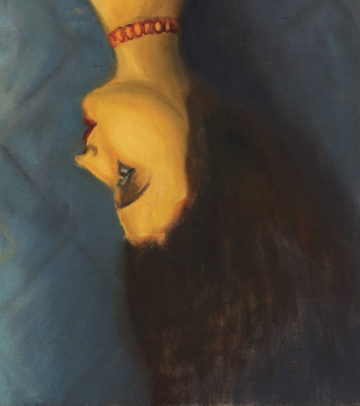 Jaroslav Valečka, Akrobatka, 2017, 150 x 70 cm, olej na plátně