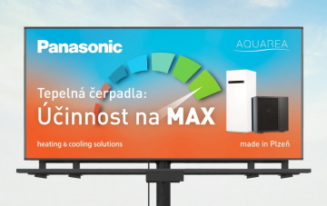 Klíčový vizuál druhé fáze kampaně Panasonic se objevil na billboardech po celé republice