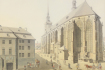 Pohled na Brno z poloviny 19. století, který pravděpodobně vytvořil brněnský rodák a nejznámější malíř brněnských vedut, Franz Richter.