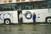 Předání autobusu IVECO v r. 1998 panem Lubošem Cekrem (nyní předseda představenstva) a paní Danou Schwarzovou 